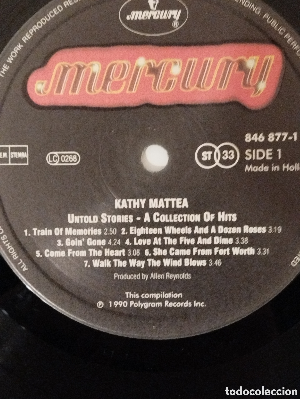 Discos de vinilo: KATHY MATTEA , UNTOLD STORIS 1990 - Foto 4