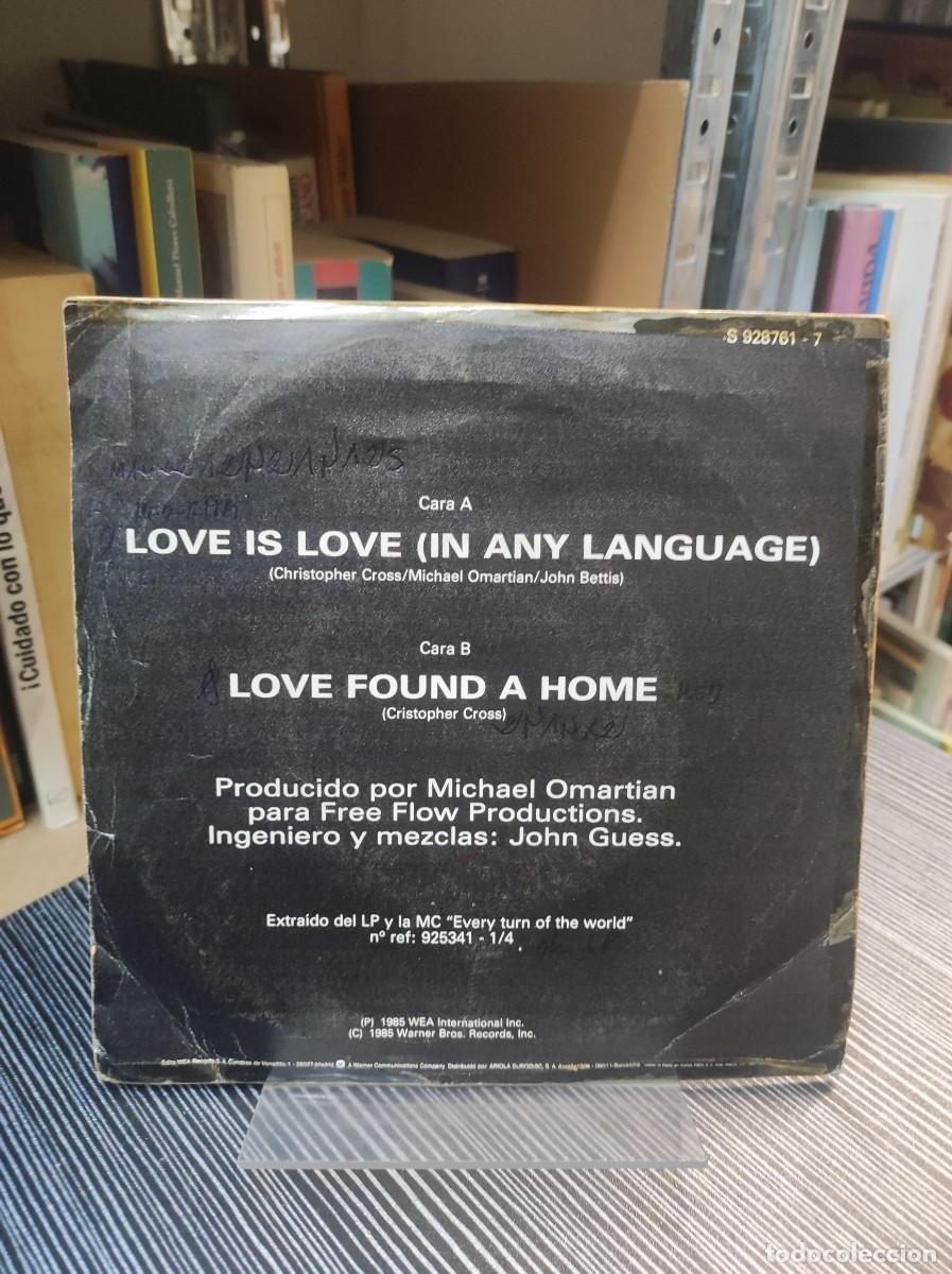 Discos de vinilo: Christopher Cross &ndash; Love Is Love (In Any Language) - Foto 2