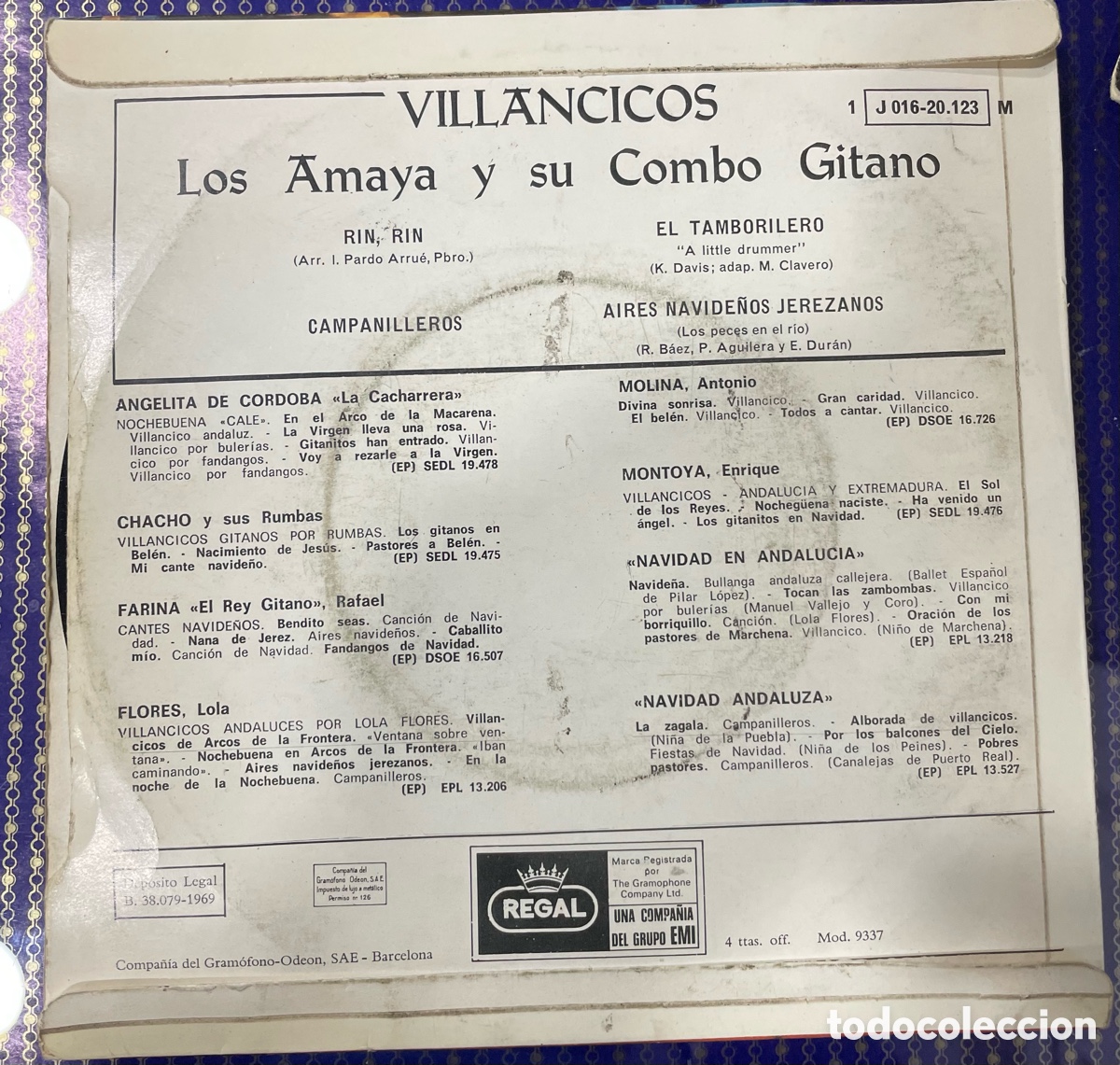 Discos de vinilo: Villancicos Los Amaya - Foto 2