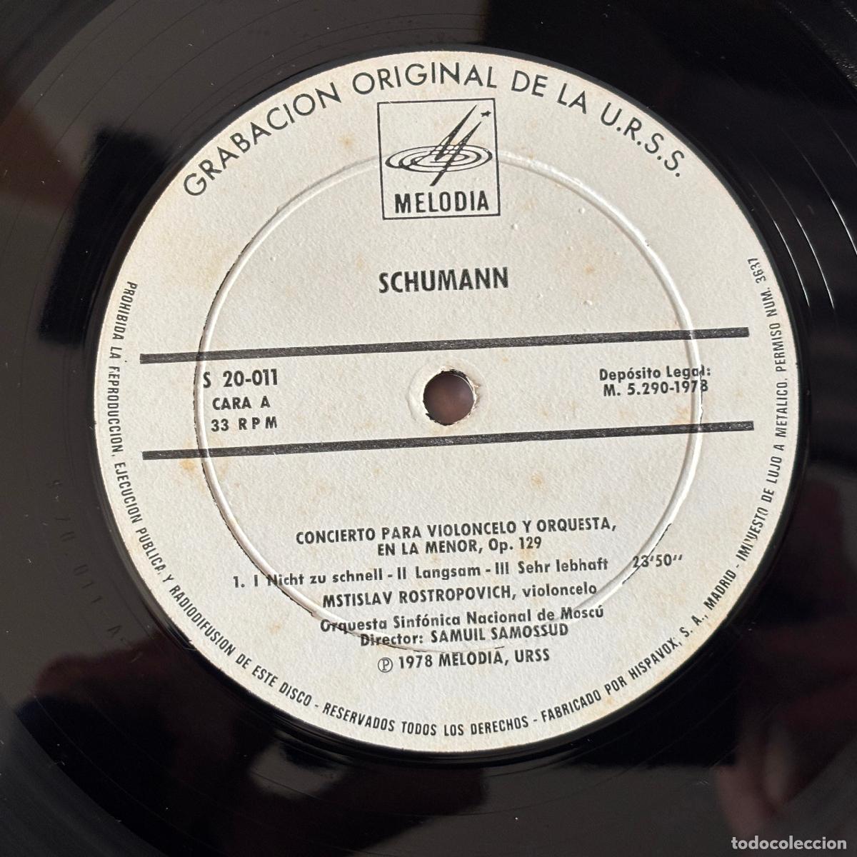 Discos de vinilo: Schumann. Saint-Sa&euml;ns. - Foto 3