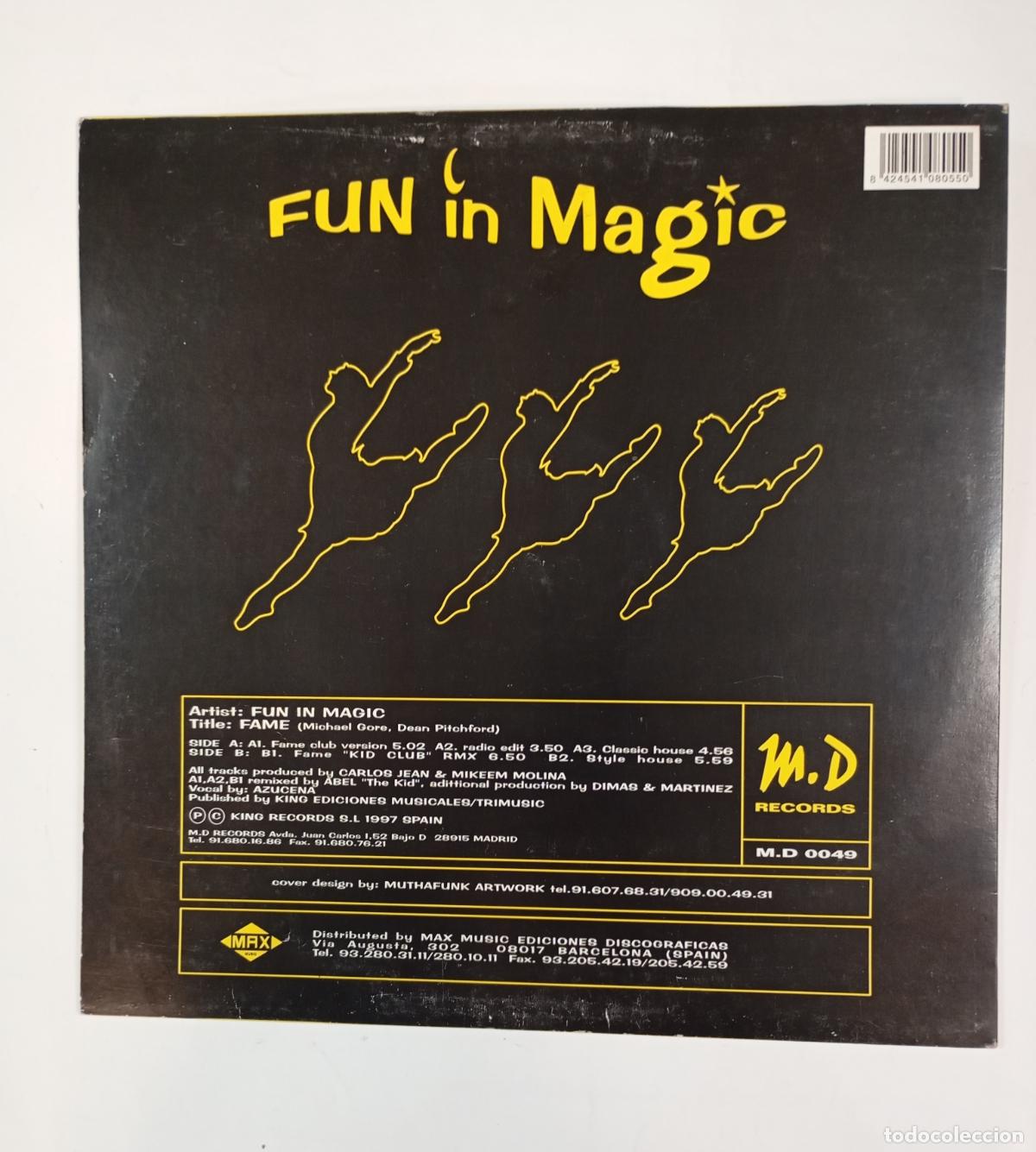 Discos de vinilo: FAME. FUN IN MAGIC. MAXI-SINGLE. TDKDA44 - Foto 2