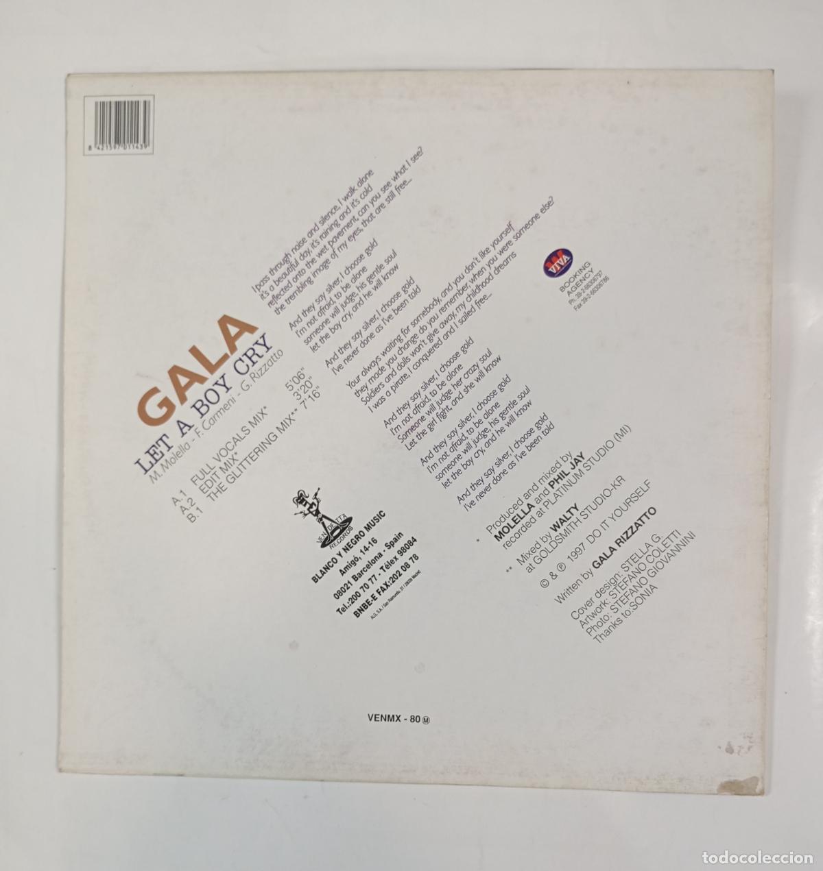Discos de vinilo: LET A BOY CRY. GALA. MAXI-SINGLE. TDKDA44 - Foto 2