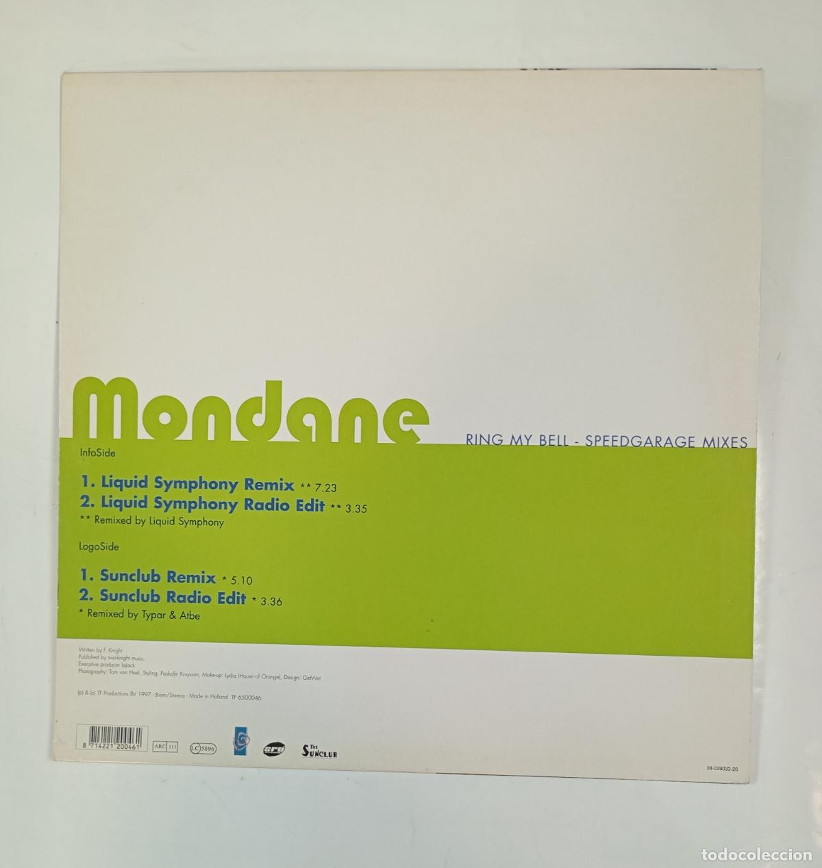 Discos de vinilo: MONDANE. RING MY BELL. MAXI-SINGLE. TDKDA47 - Foto 2