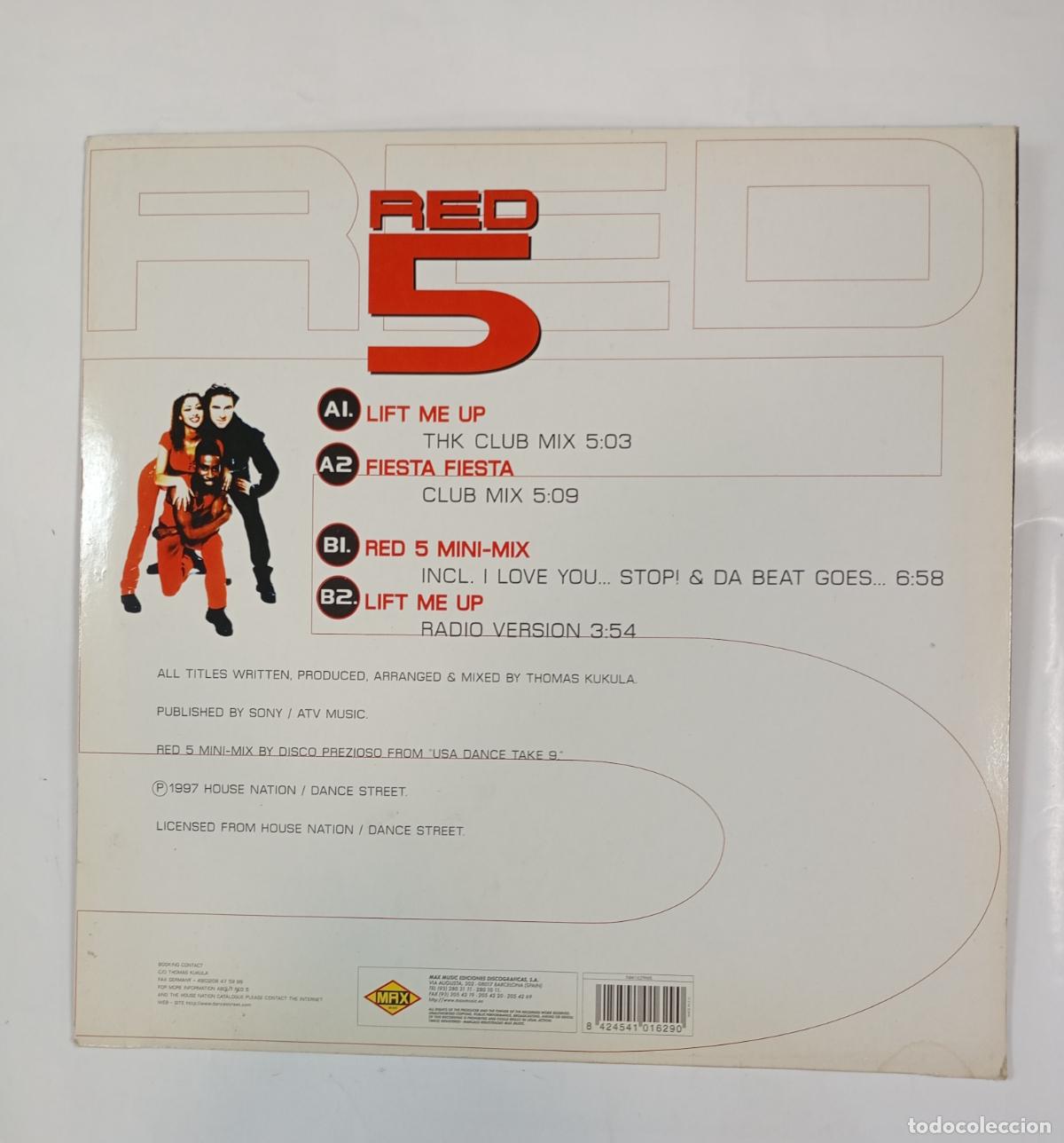 Discos de vinilo: RED 5 LIFT ME UP. MAXI-SINGLE. TDKDA47 - Foto 2