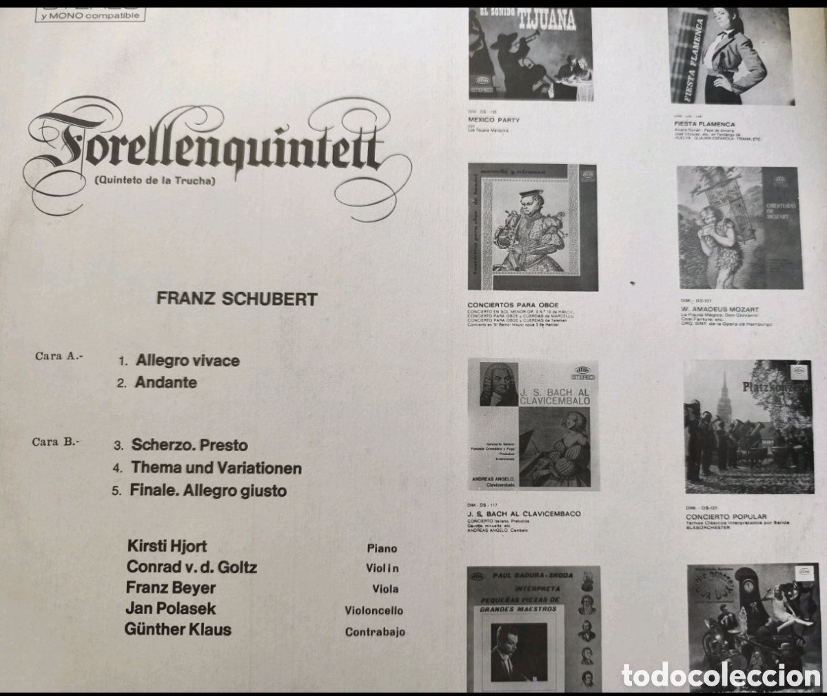 Discos de vinilo: Franz Schubert: Quinteto de la Trucha - Foto 2