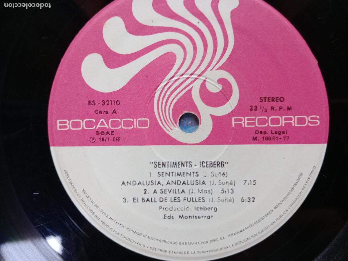 Discos de vinilo: Iceberg - sentiments - Foto 5