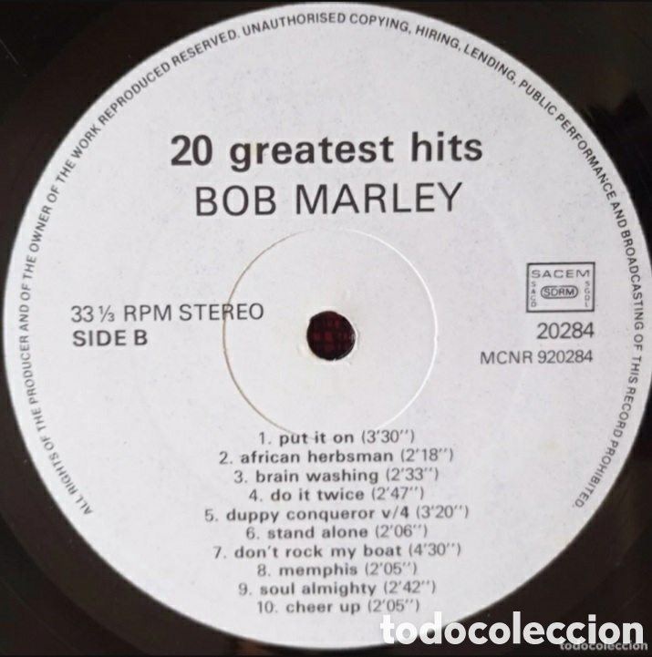 Discos de vinilo: Bob Marley Vinilo Greatest Hits - Foto 2