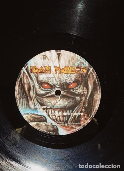 Discos de vinilo: Primera edici&oacute;n 2 LP Iron Maiden Virtual XI 1998 - Foto 10