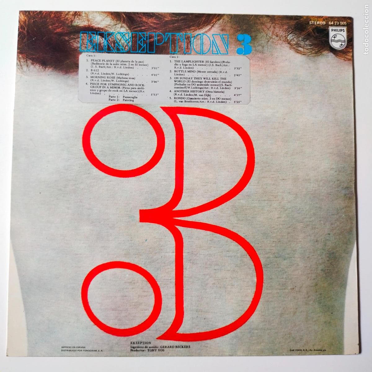 Discos de vinilo: EKSEPTION 3- LP 1971 ESPA&Ntilde;A- COMO NUEVO. - Foto 2