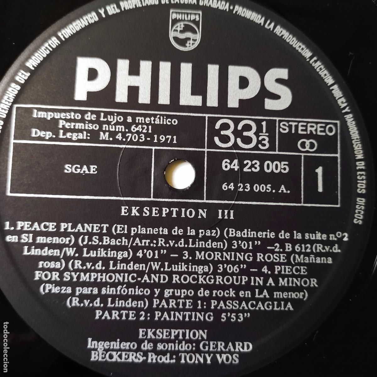 Discos de vinilo: EKSEPTION 3- LP 1971 ESPA&Ntilde;A- COMO NUEVO. - Foto 3