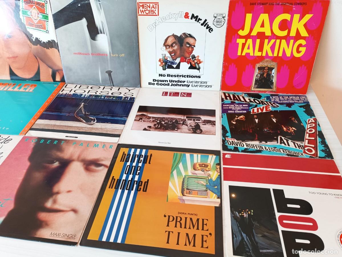 Discos de vinilo: LOTE 12 MAXIS POP ROCK 80&acute;- 90&acute; - Foto 3