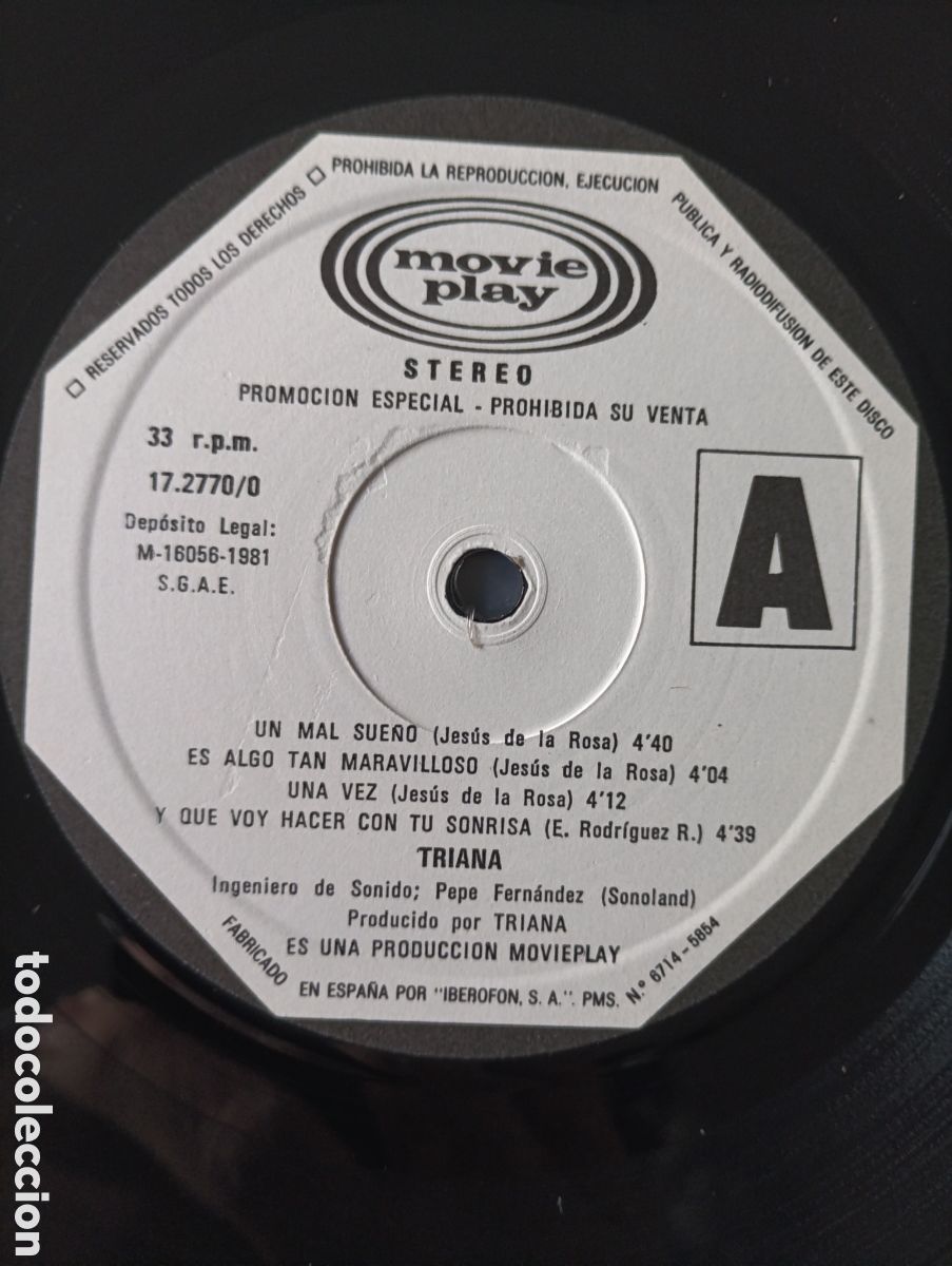 Discos de vinilo: Lote de discos del grupo TRIANA - Foto 9