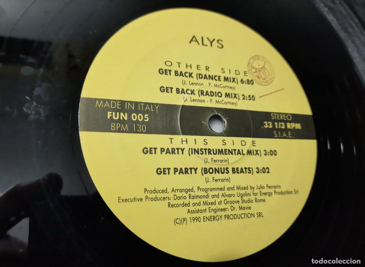 Discos de vinilo: Alys &ndash; Get back / Get party - Foto 3
