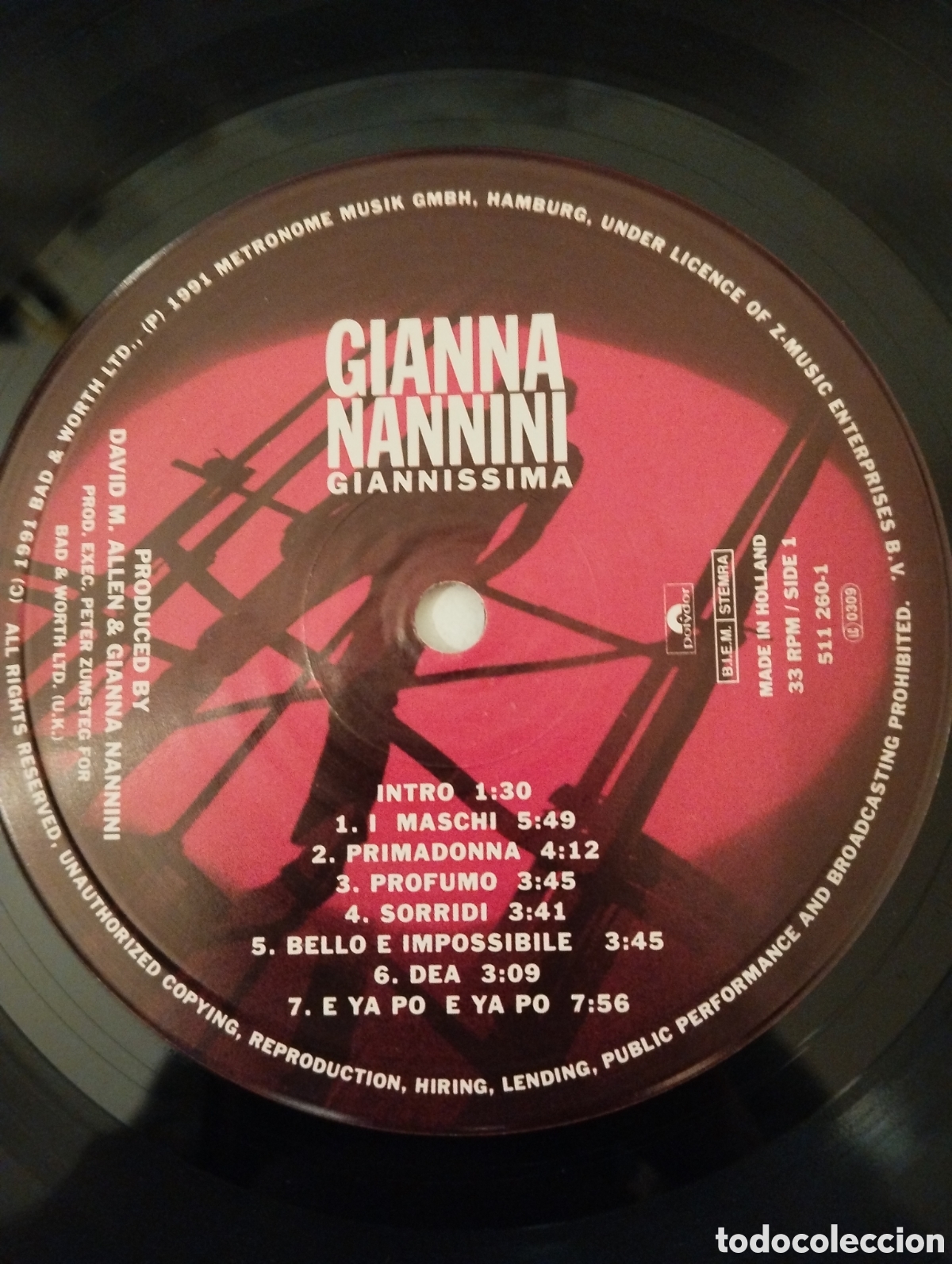 Discos de vinilo: GIANNA NANNINI, GIANNISSIMA - Foto 3