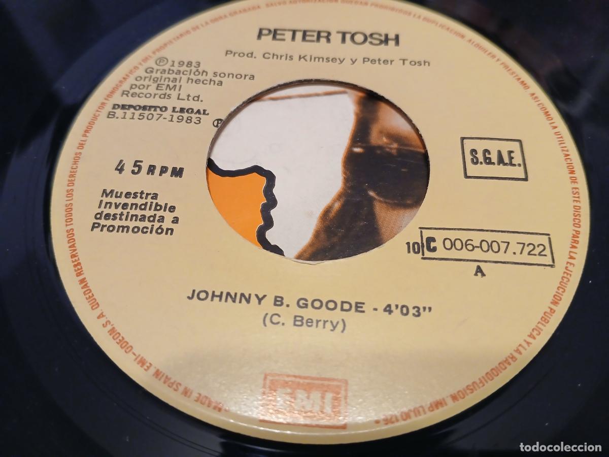 Discos de vinilo: Peter Tosh -Johnny B. Goode- (1983) single - Foto 3