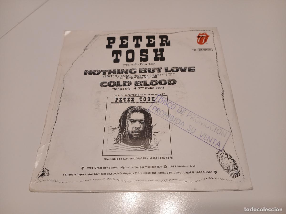 Discos de vinilo: Peter Tosh -Nada m&aacute;s que amor- (1981) single - Foto 5