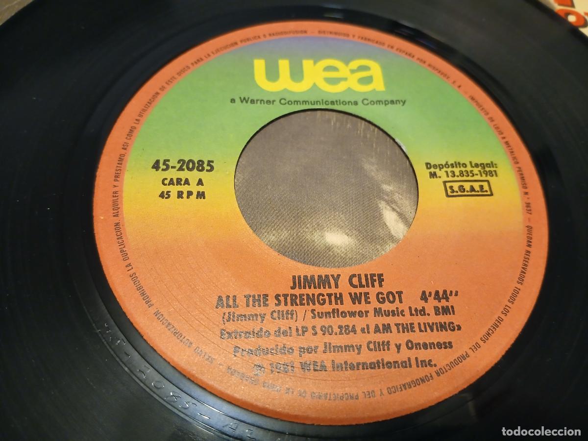 Discos de vinilo: Jimmy Cliff -All the strength we got- (1981) single - Foto 2