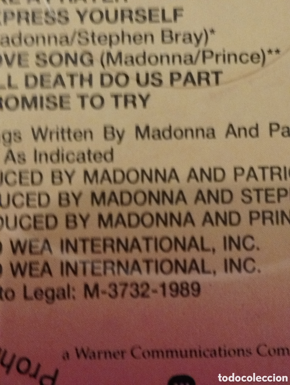 Discos de vinilo: MADONNA, LIKE PRAYER , SPAIN 1985 - Foto 3