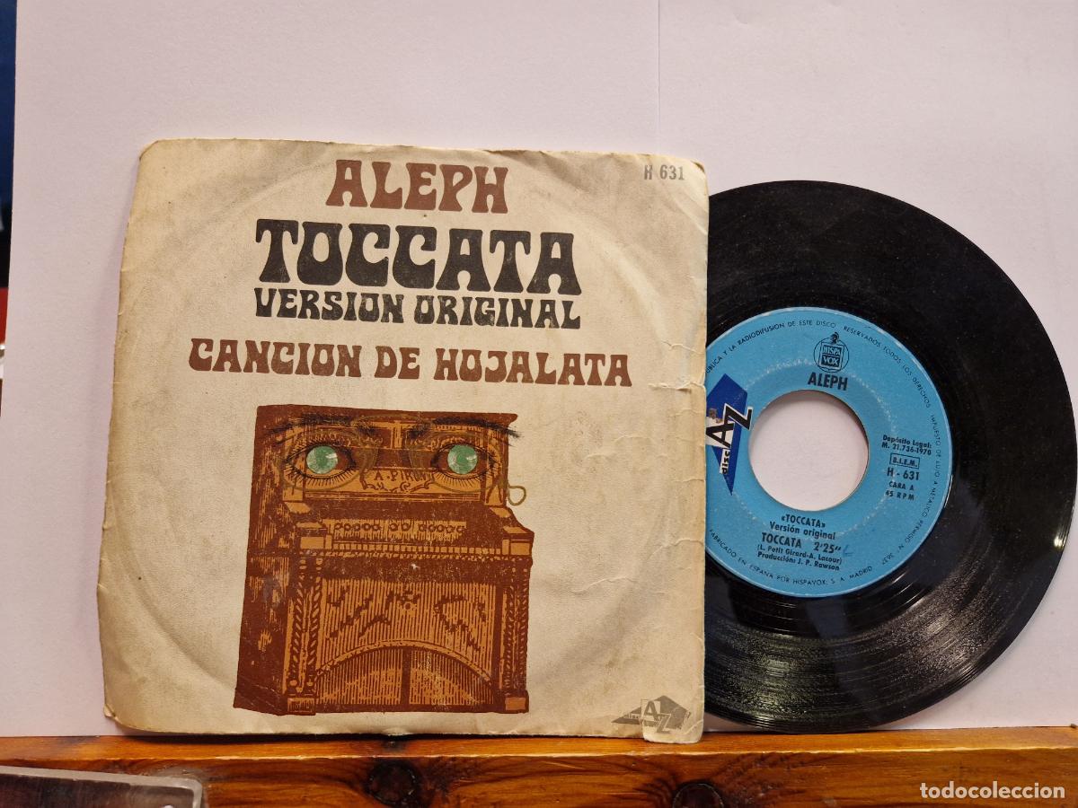 Discos de vinilo: SINGLE. ALEPH TOCCATA. VERSION ORIGINAL.CANCION DE HOJALATA. - Foto 1