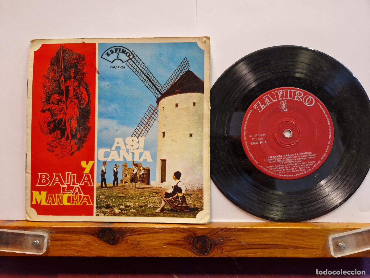 Discos de vinilo: SINGLE. ASI CANTA Y BAILA LA MANCHA. - Foto 1