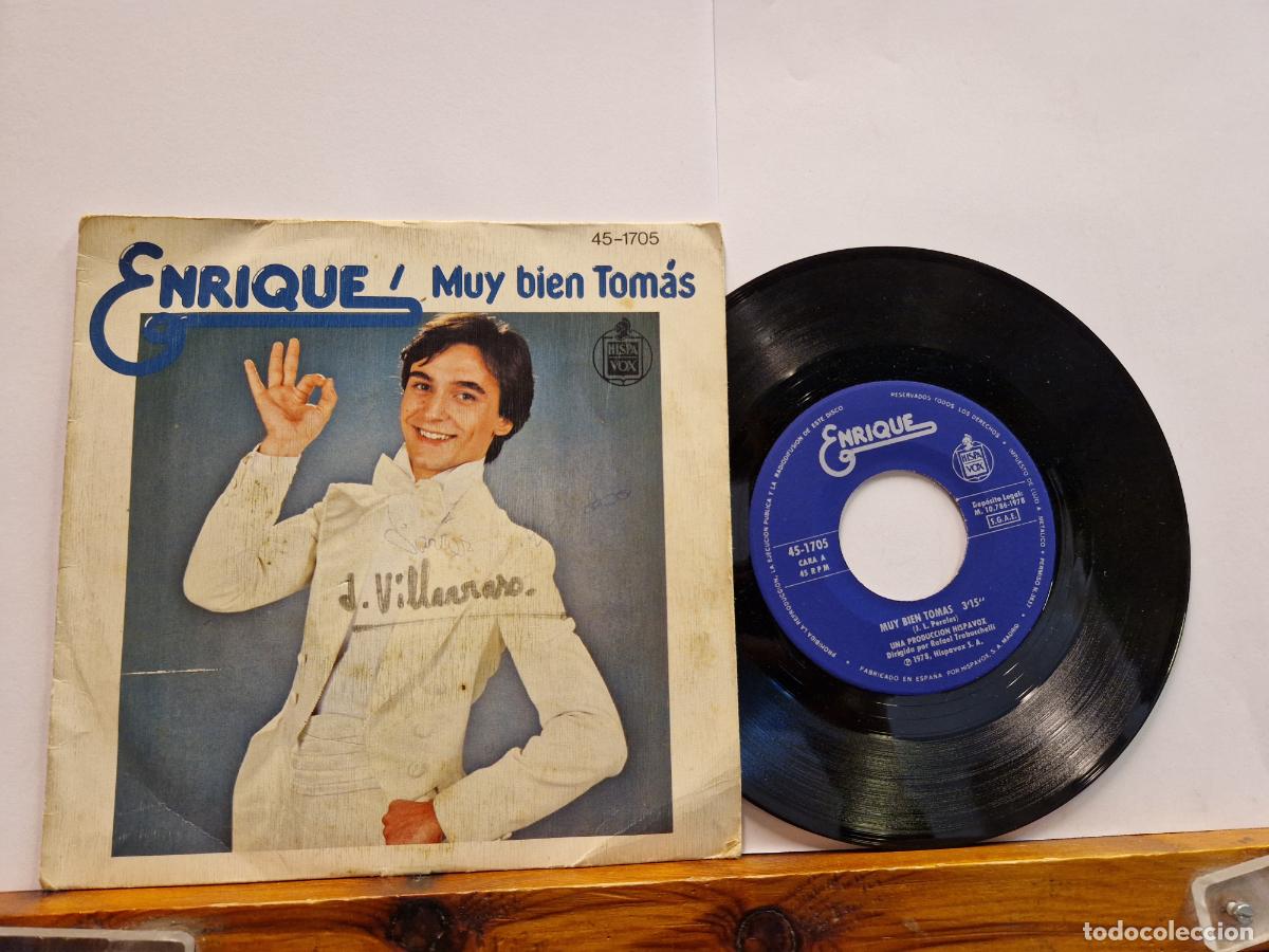 Discos de vinilo: SINGLE. ENRIQUE. MUY BIEN TOMAS. - Foto 1