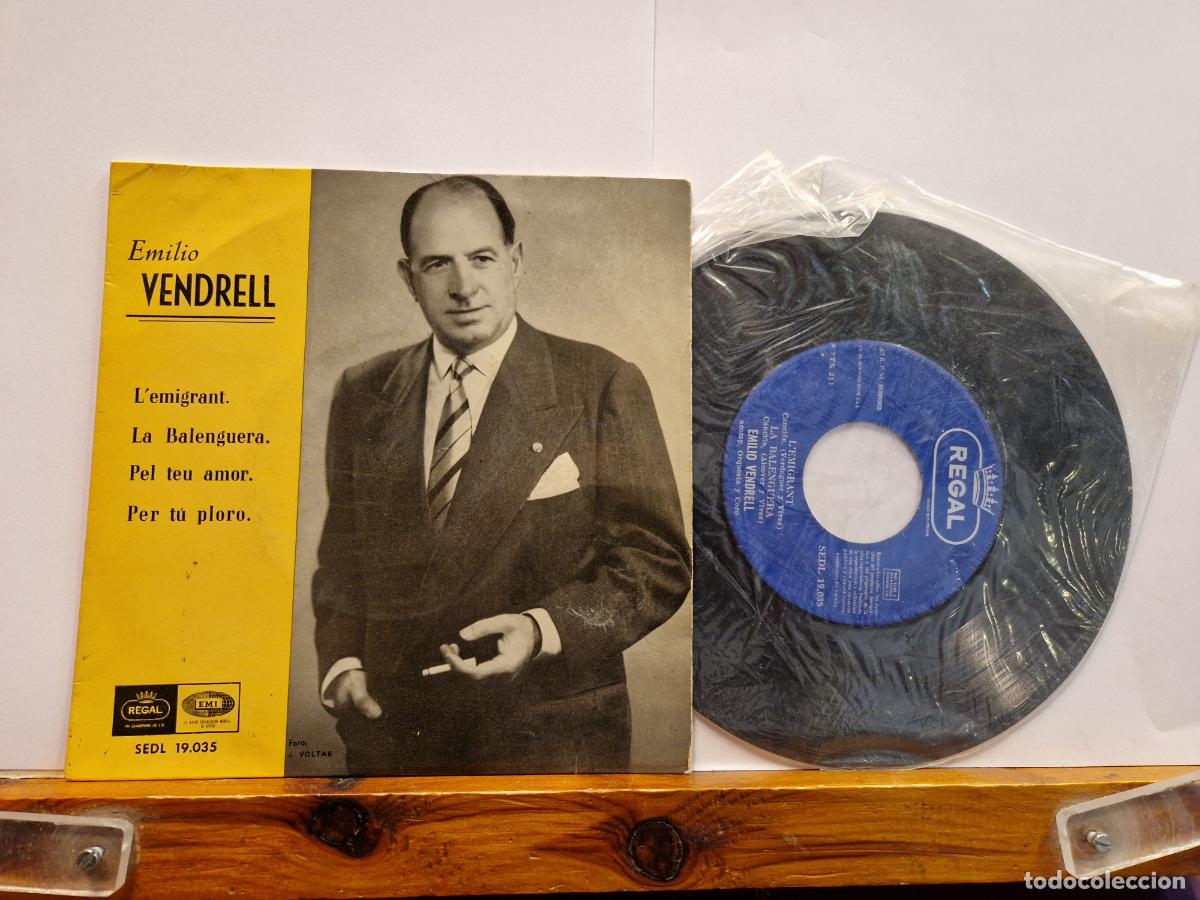 Discos de vinilo: SINGLE. EMILIO VENDRELL. LEMIGRANT. - Foto 1