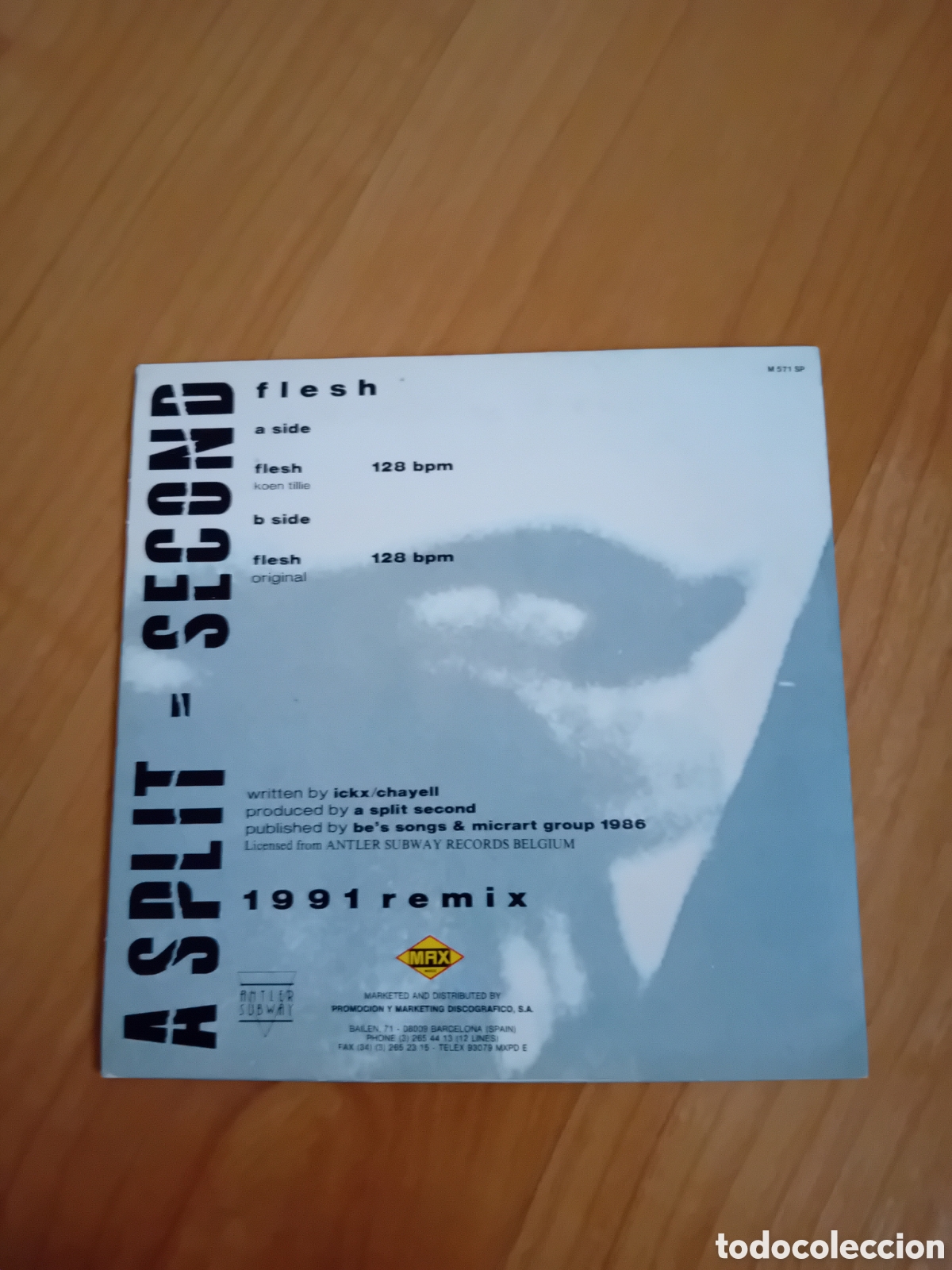 Discos de vinilo: A SPLIT SECOND. FLESH. 1991 REMIX - Foto 2