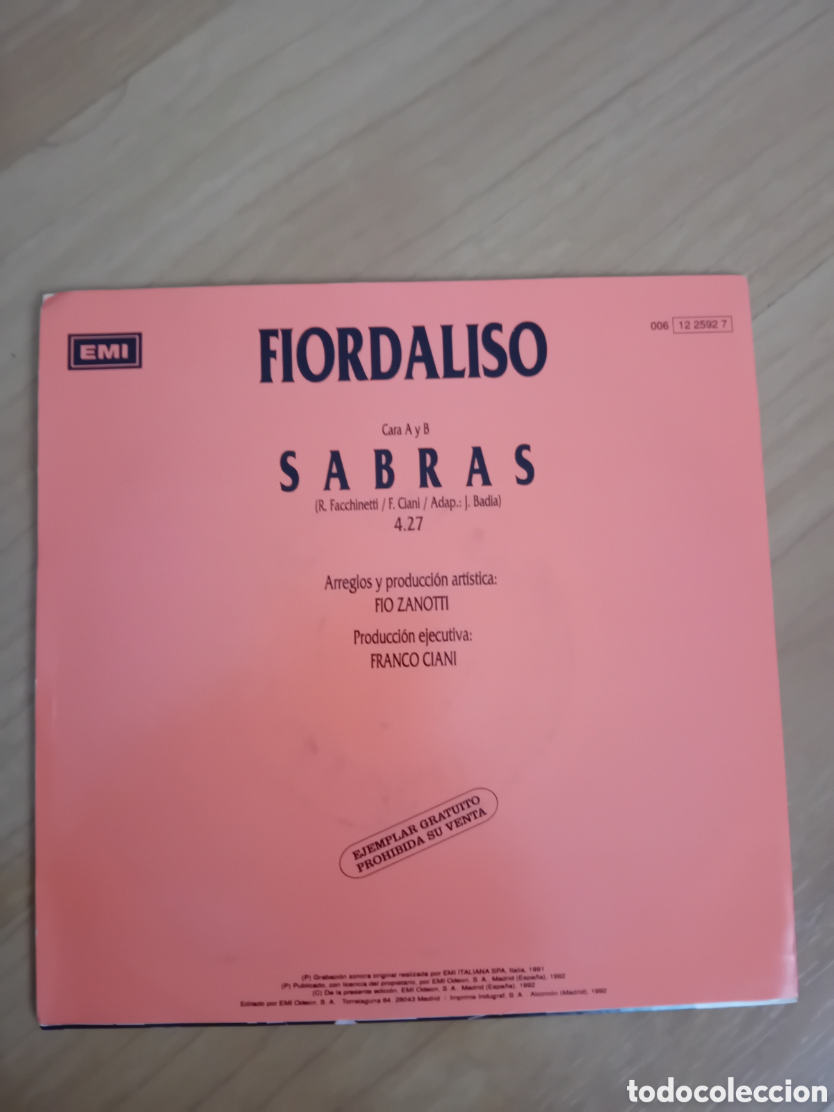 Discos de vinilo: FIORDALISO. SABRAS... - Foto 2