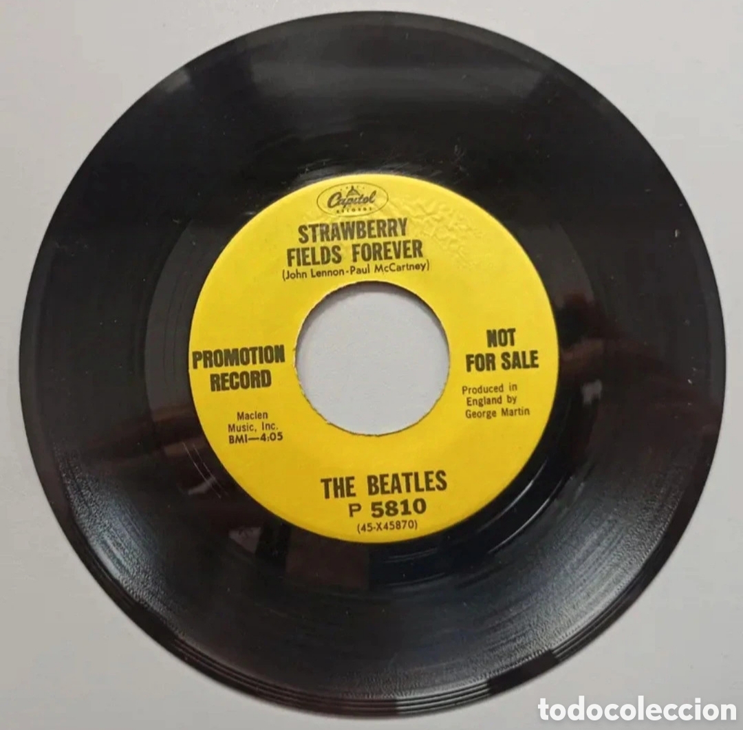 Discos de vinilo: Beatles &rdquo;Strawberry fields Forever&rdquo; 7&rdquo; - Foto 3