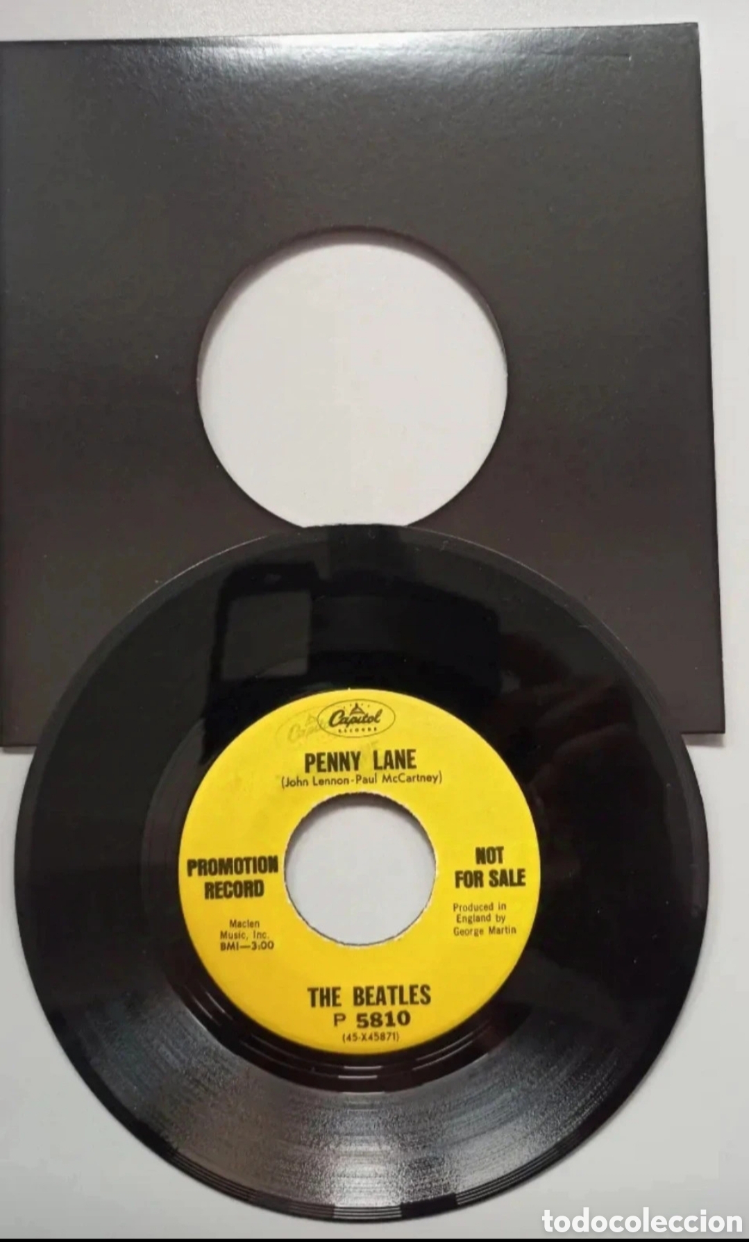 Discos de vinilo: Beatles &rdquo;Strawberry fields Forever&rdquo; 7&rdquo; - Foto 1