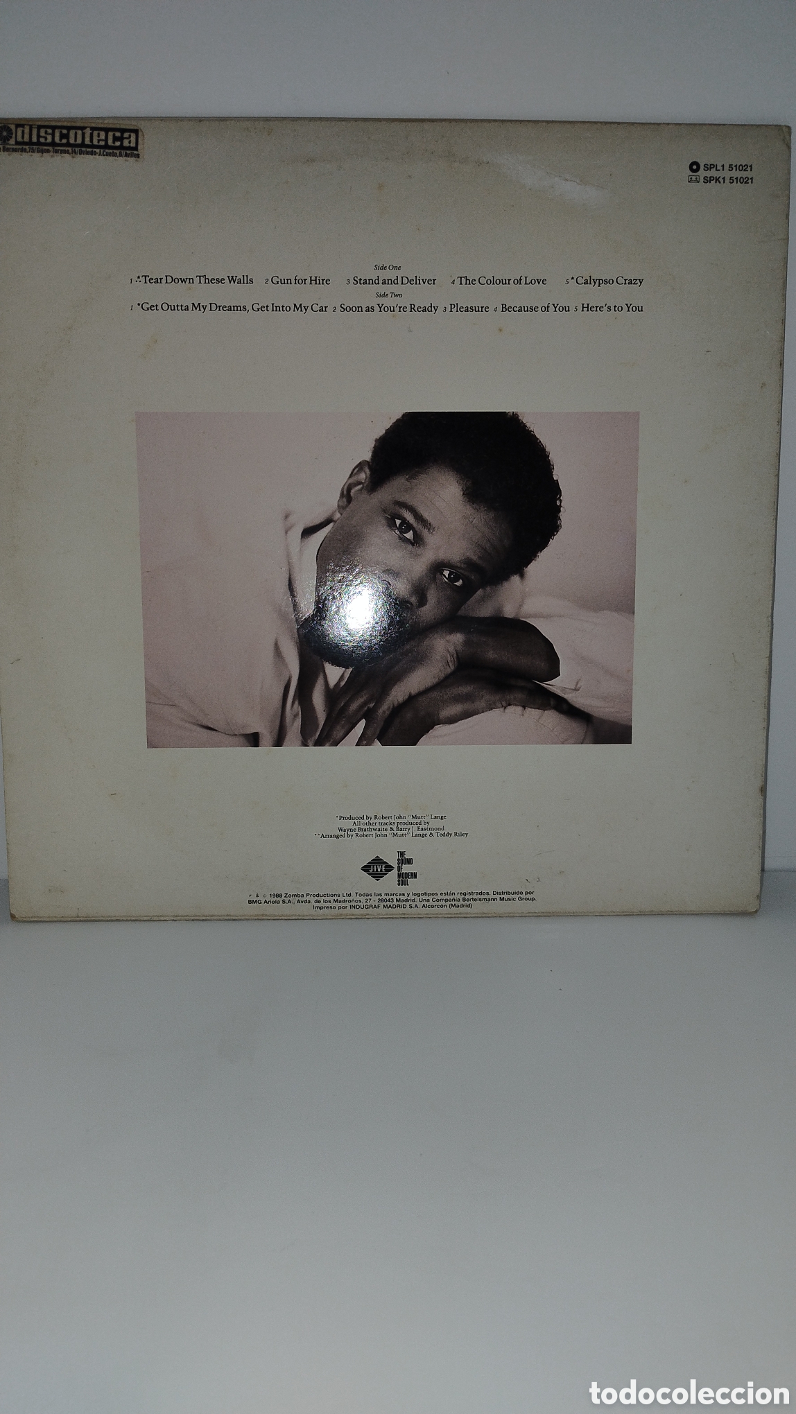 Discos de vinilo: Billy ocean tear down these walls LP - Foto 2
