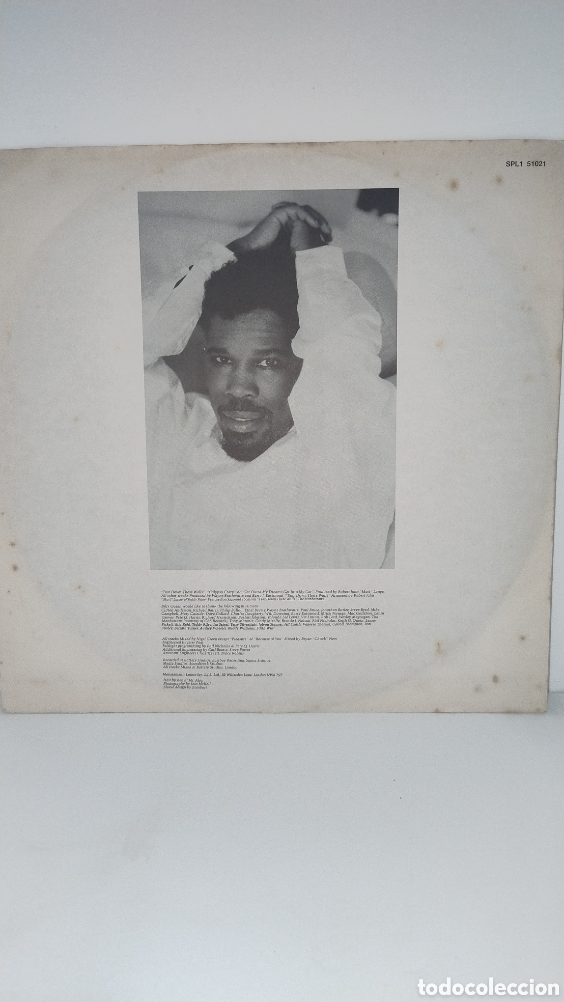 Discos de vinilo: Billy ocean tear down these walls LP - Foto 3