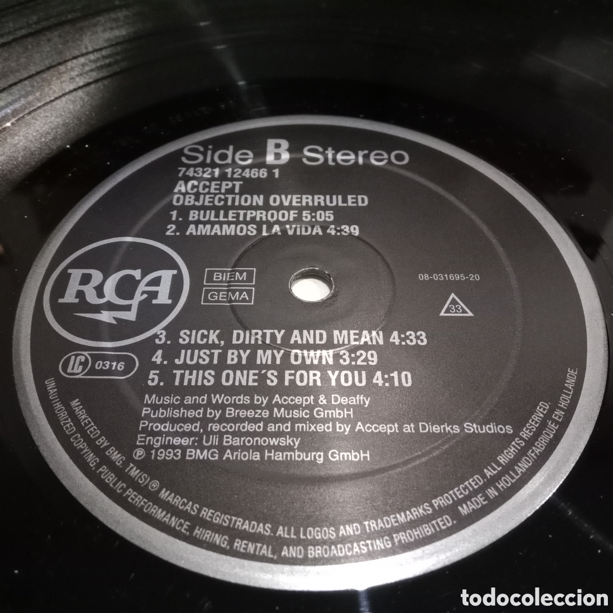 Discos de vinilo: ACCEPT - OBJECTION OVERRULED - LP - Foto 5