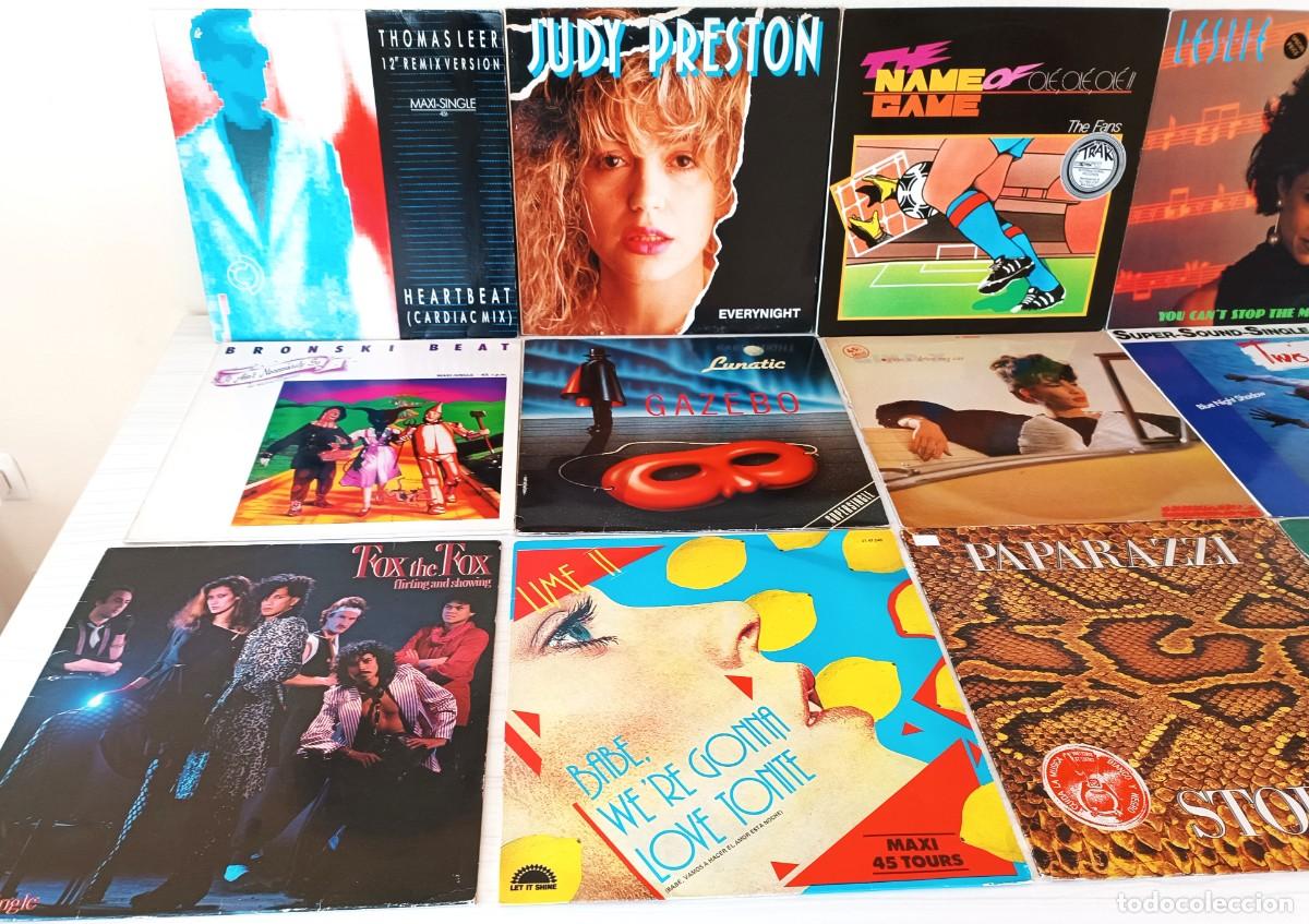 Discos de vinilo: LOTE 12 MAXIS POP - DISCO 80&acute;s - Foto 2