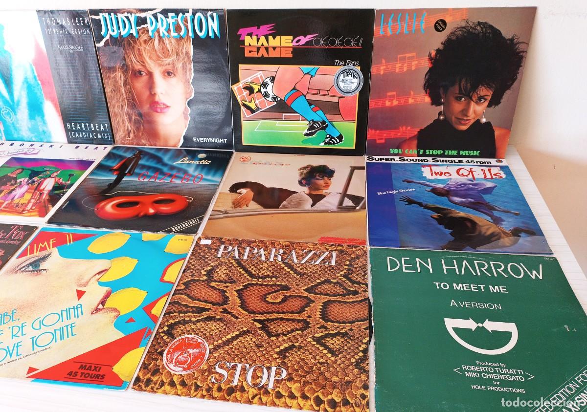 Discos de vinilo: LOTE 12 MAXIS POP - DISCO 80&acute;s - Foto 3