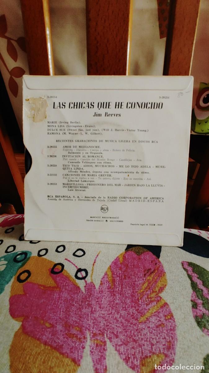 Discos de vinilo: JIM REEVES-EP LAS CHICAS QUE HE CONOCIDO - Foto 2