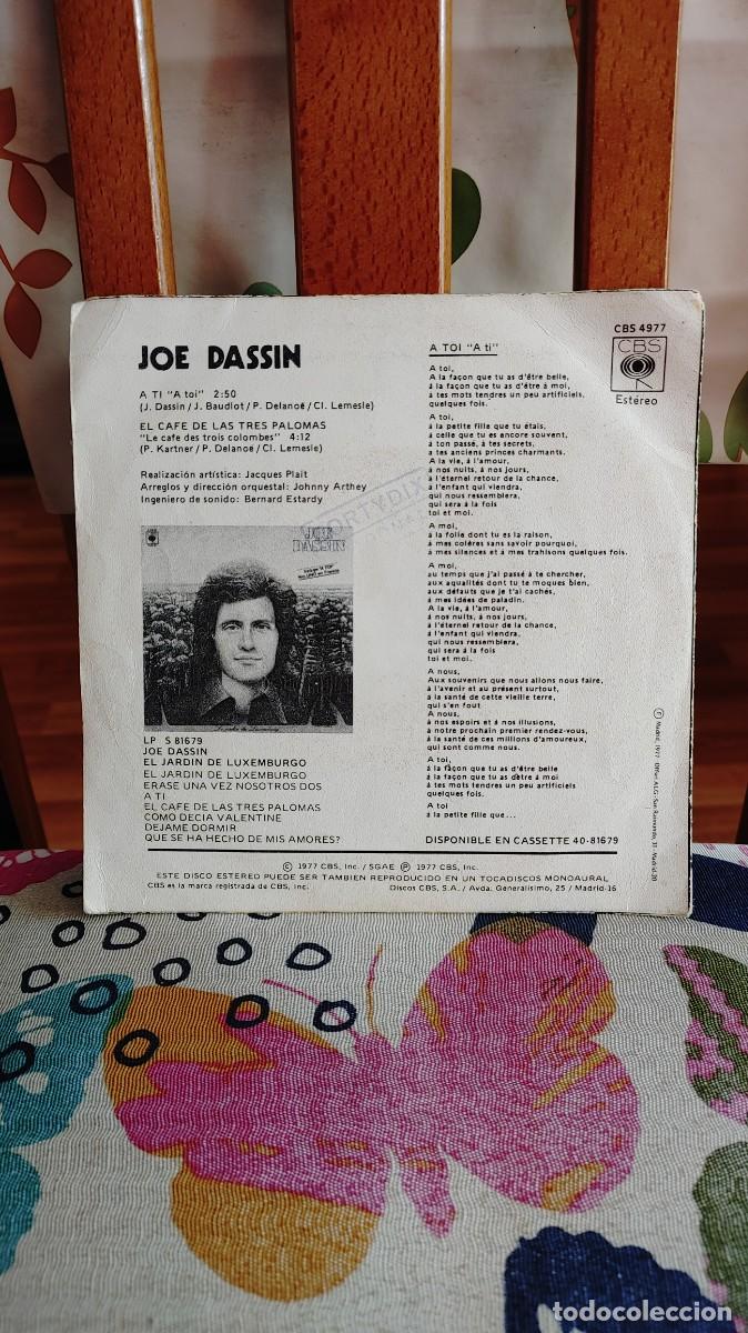 Discos de vinilo: JOE DASSIN-SINGLE A TI - Foto 2