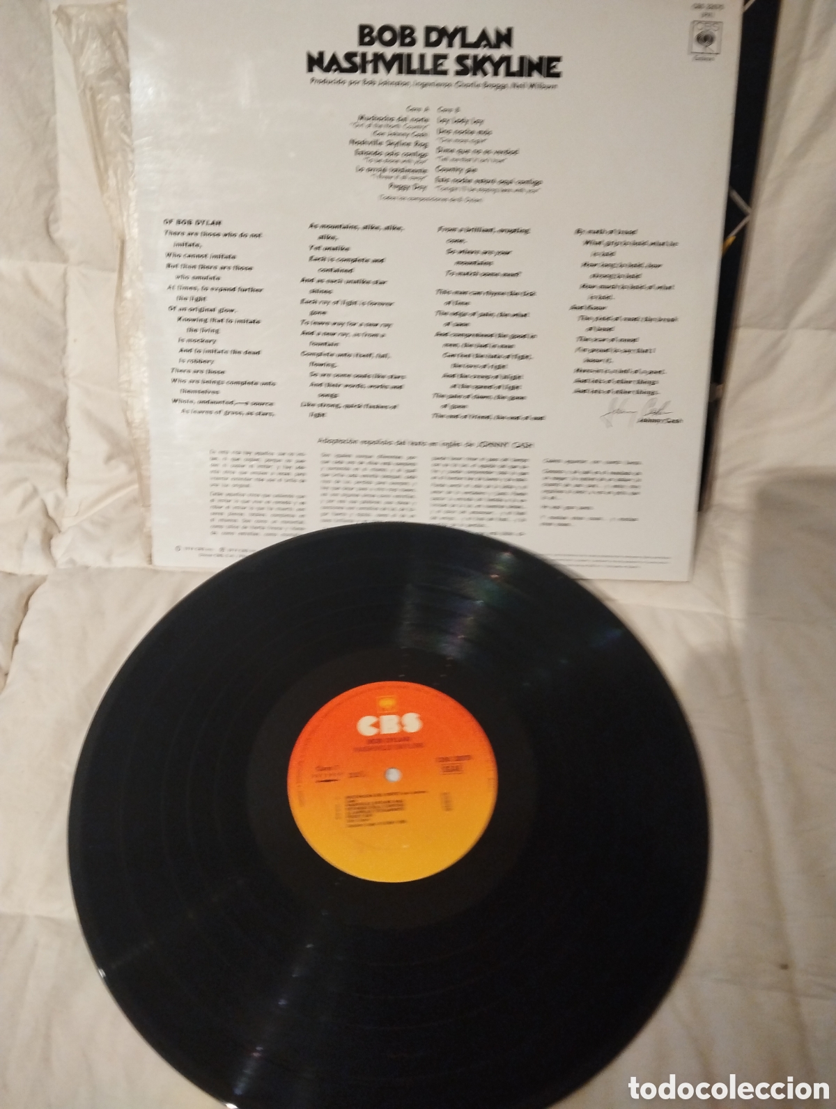 Discos de vinilo: BOB DYLAN. NASHVILLE SKYLANE 1985 - Foto 2