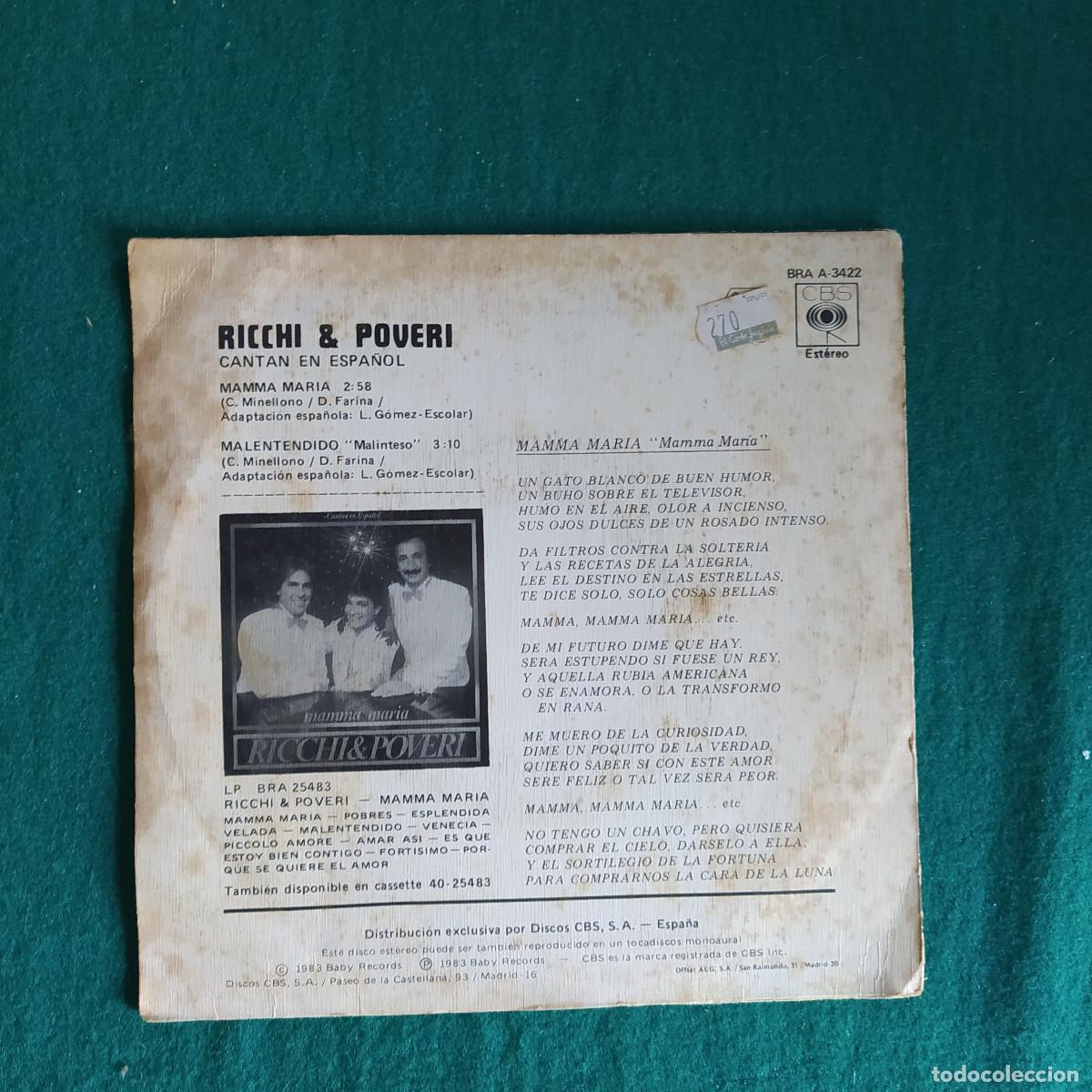 Discos de vinilo: Ricchi & Poveri* &lrm;&ndash; Mamma Maria - Foto 2