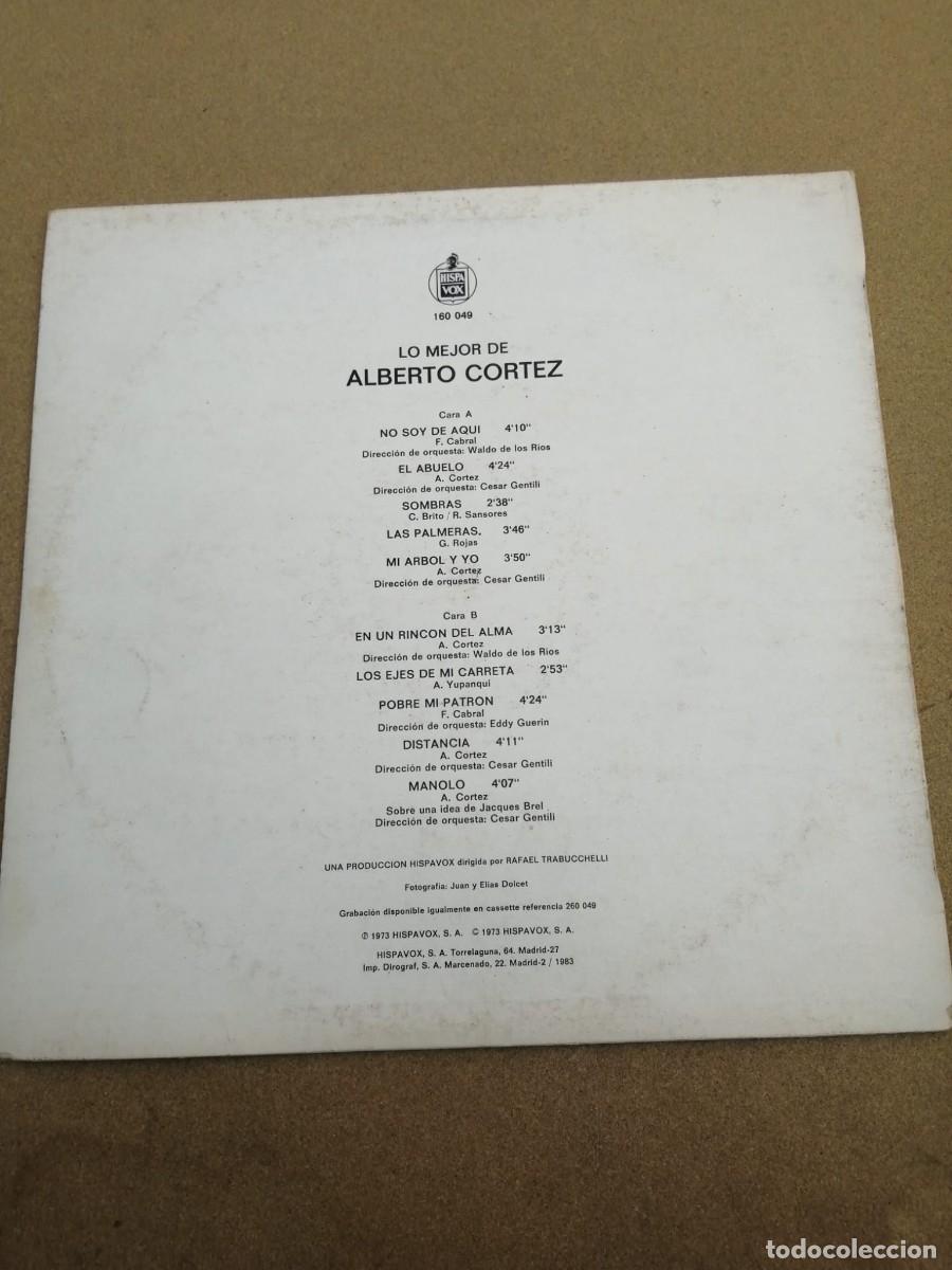 Discos de vinilo: DISCO LP. LO MEJOR DE ALBERTO CORTEZ - Foto 2