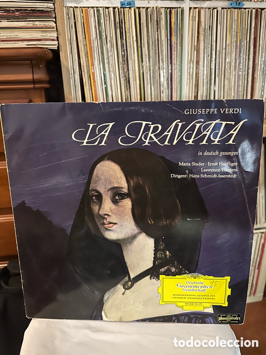 Discos de vinilo: LP/ GIUSEPPE VERDI LA TRAVIATA - Foto 1