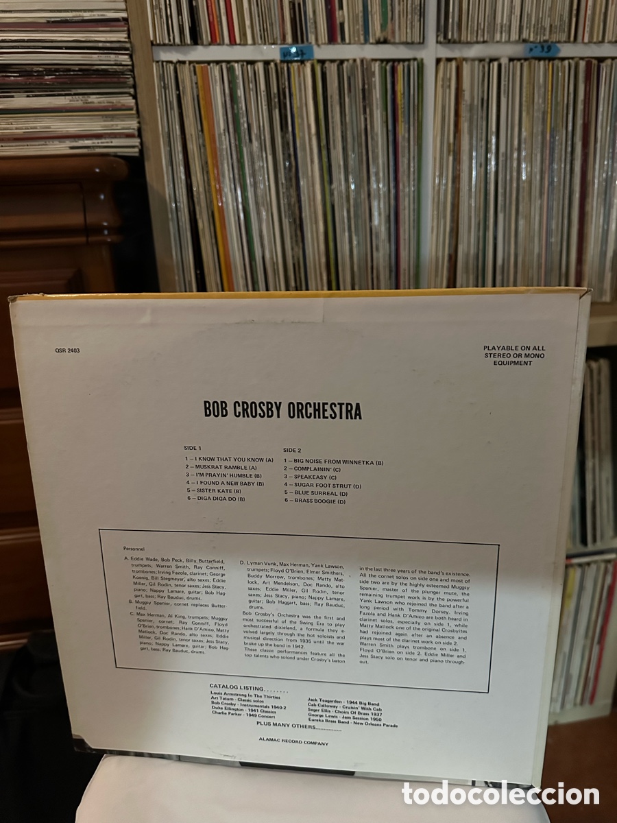Discos de vinilo: LP/ BOB CROSBY - INSTRUMENTALS 1940-2 - Foto 2