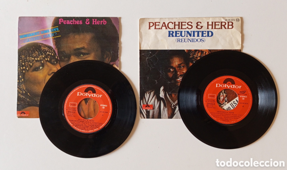 Discos de vinilo: LOTE DE 2 SINGLES DE PEACHES & HERB - Foto 3