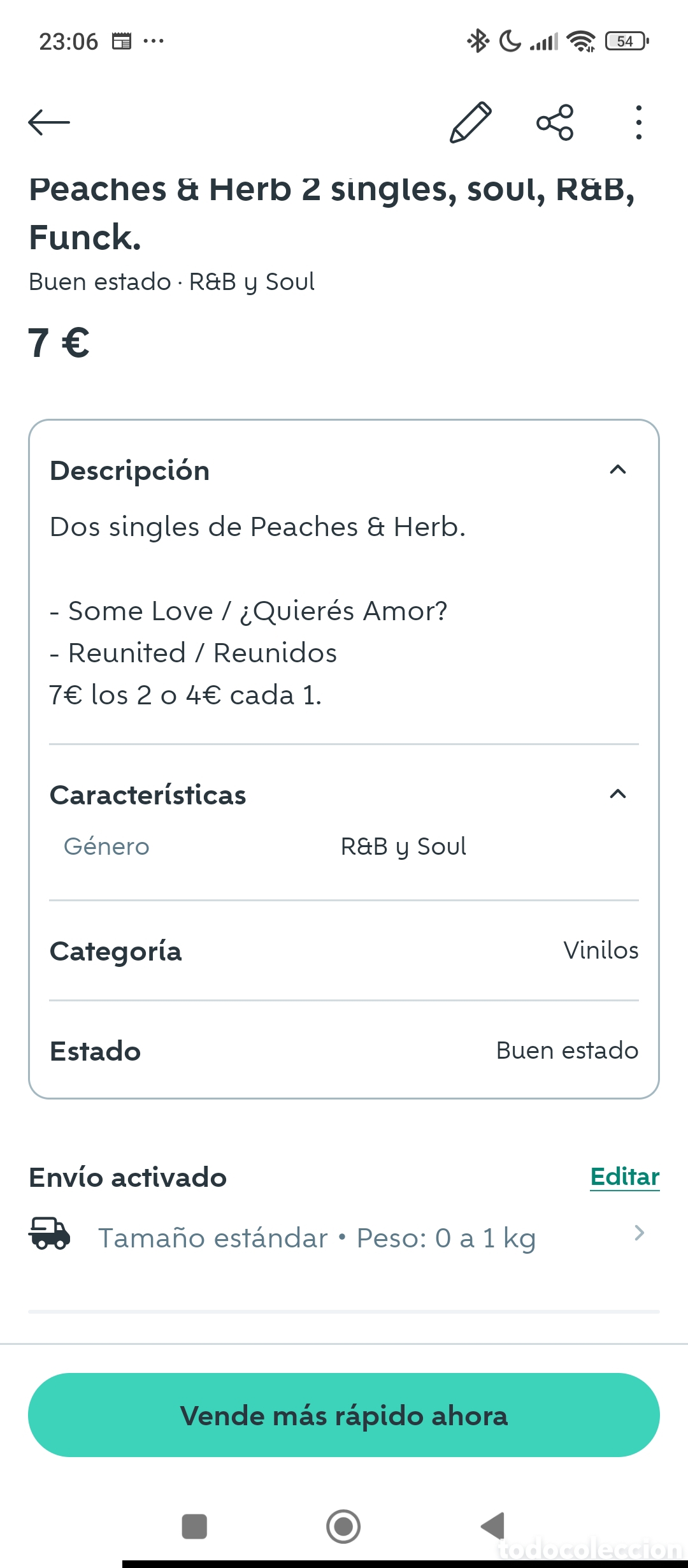 Discos de vinilo: LOTE DE 2 SINGLES DE PEACHES & HERB - Foto 4
