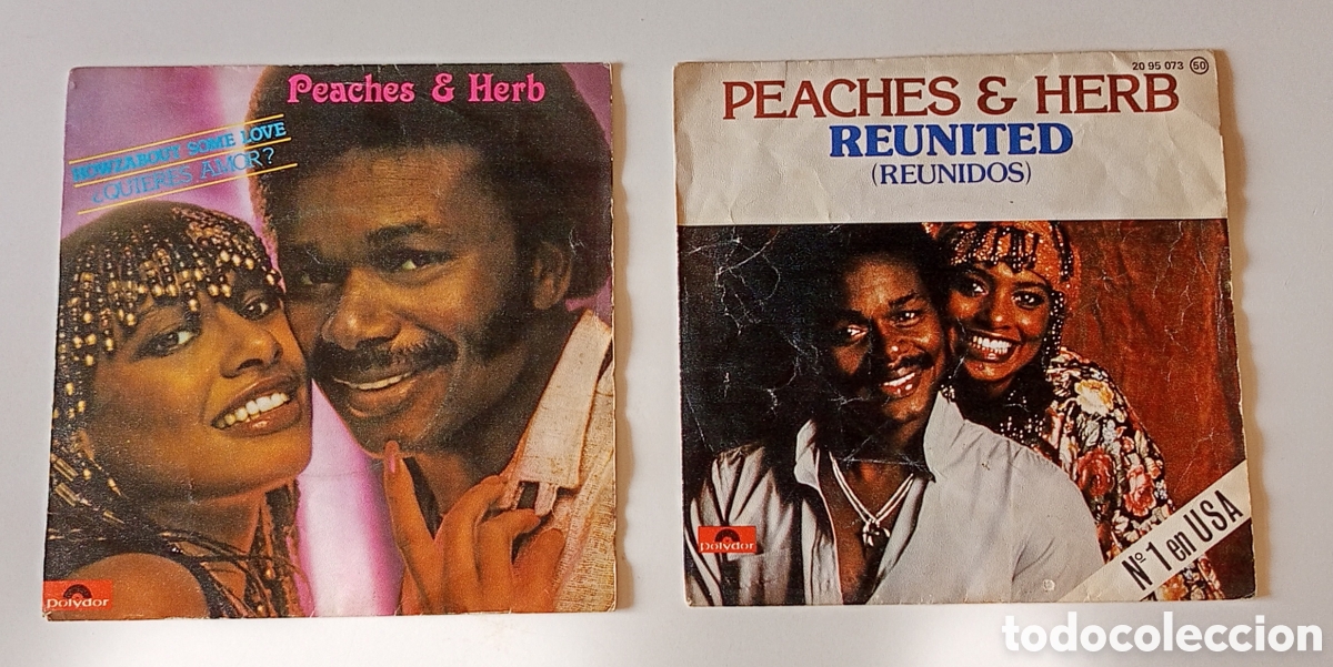 Discos de vinilo: LOTE DE 2 SINGLES DE PEACHES & HERB - Foto 1