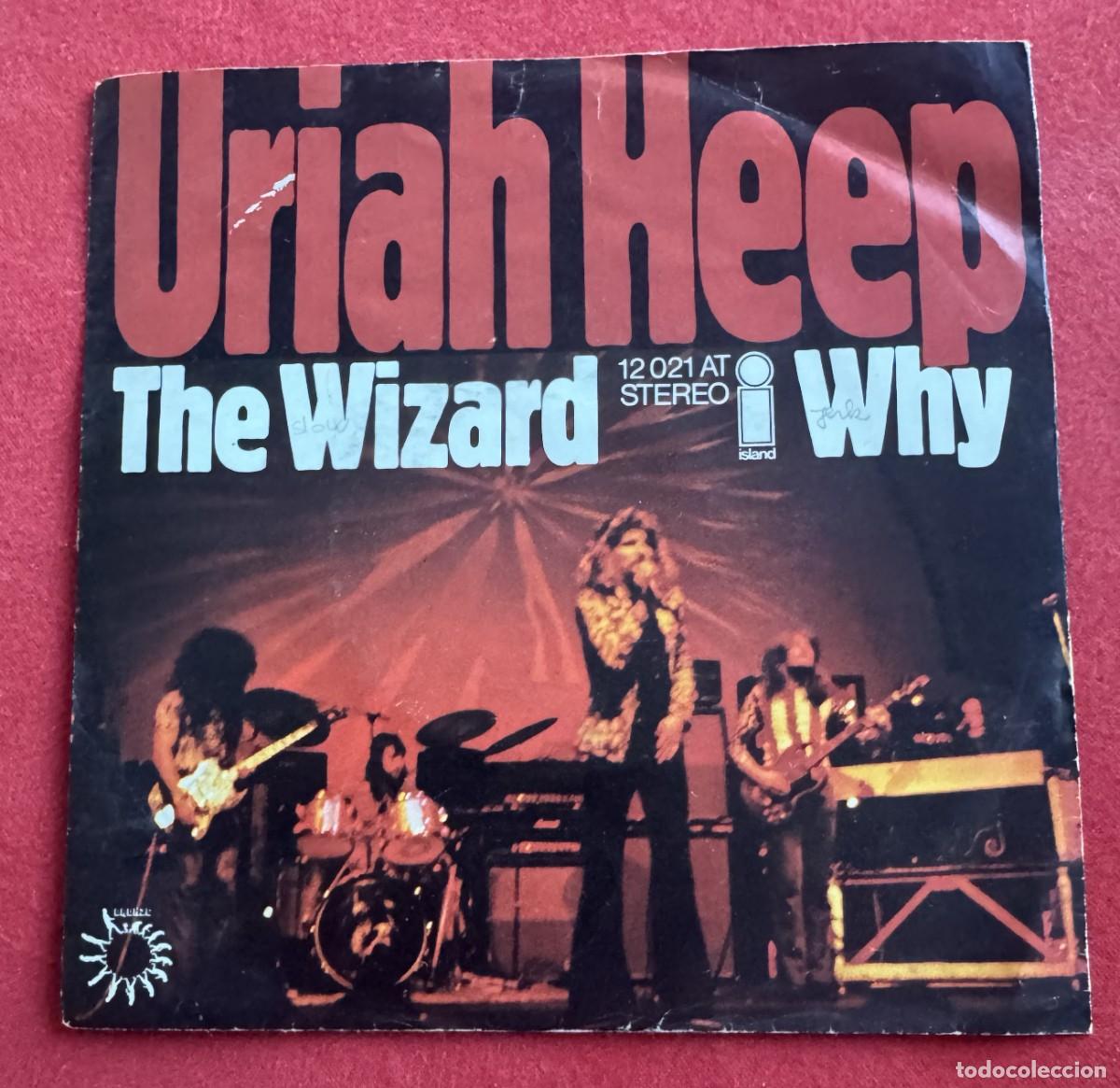 Discos de vinilo: Uriah Heep 45t The wizard VG+ EX singl - Foto 1