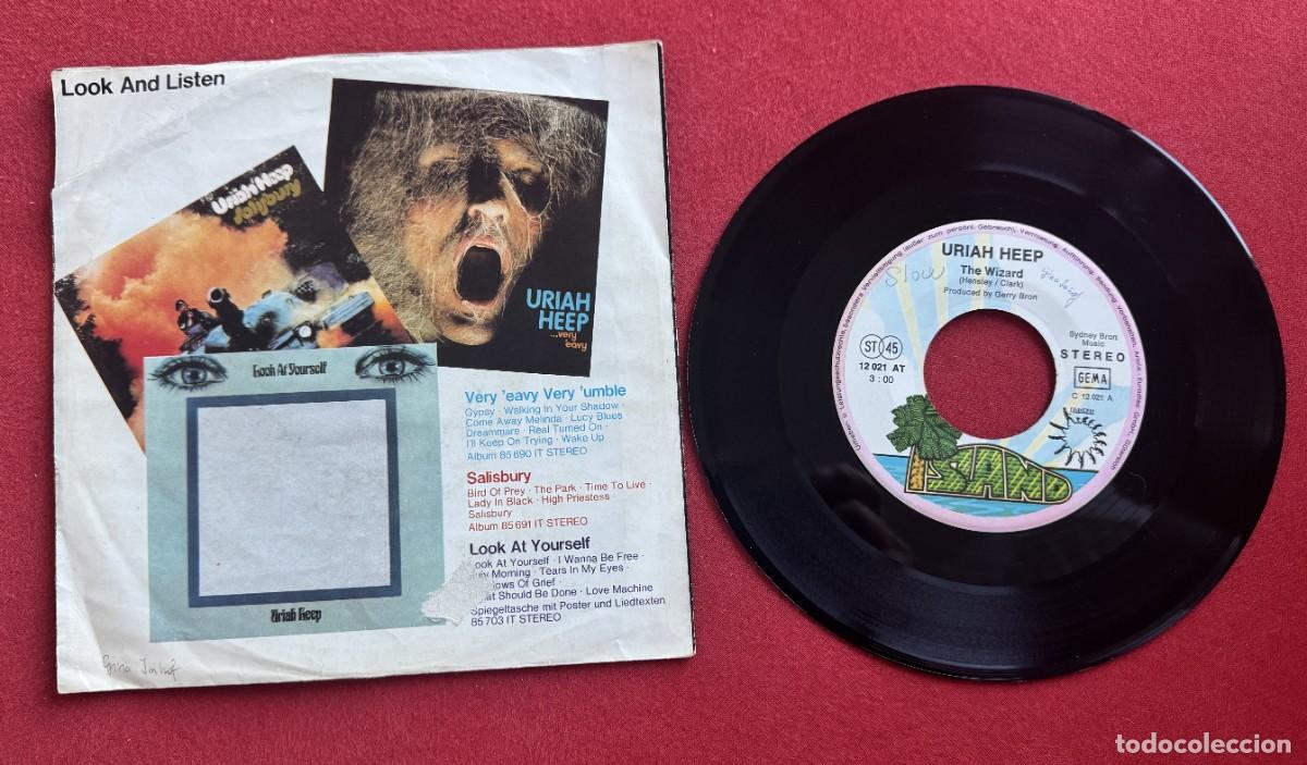 Discos de vinilo: Uriah Heep 45t The wizard VG+ EX singl - Foto 2