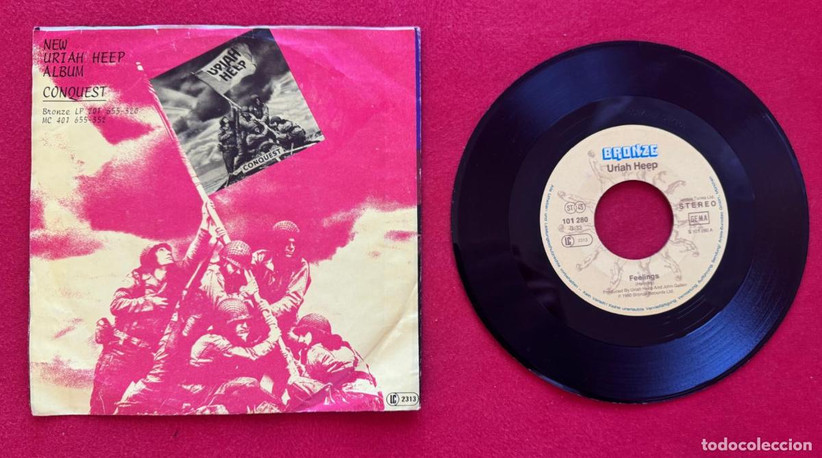 Discos de vinilo: Uriah Heep 45t Feeling VG++ EX - Foto 2