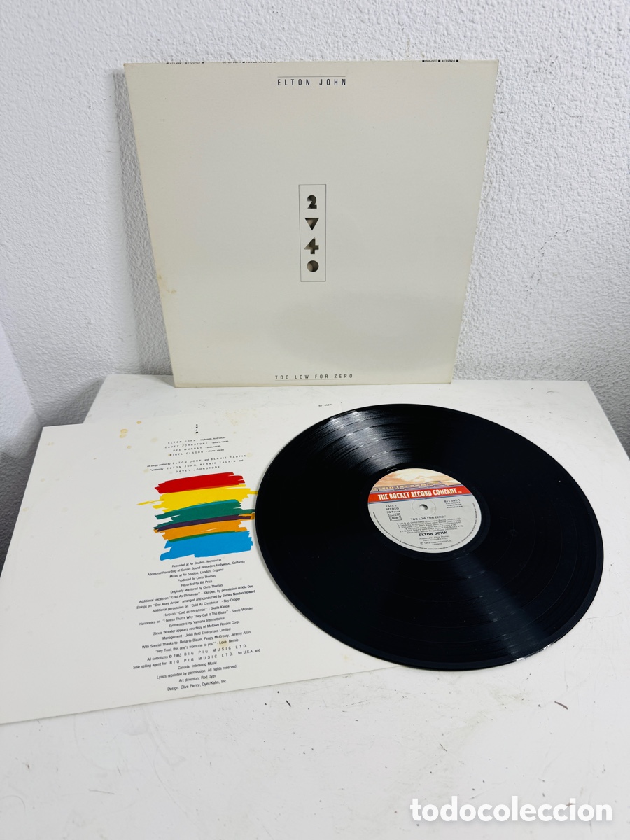 Discos de vinilo: Too Low for Zero de Elton John disco Vinilo - Foto 3