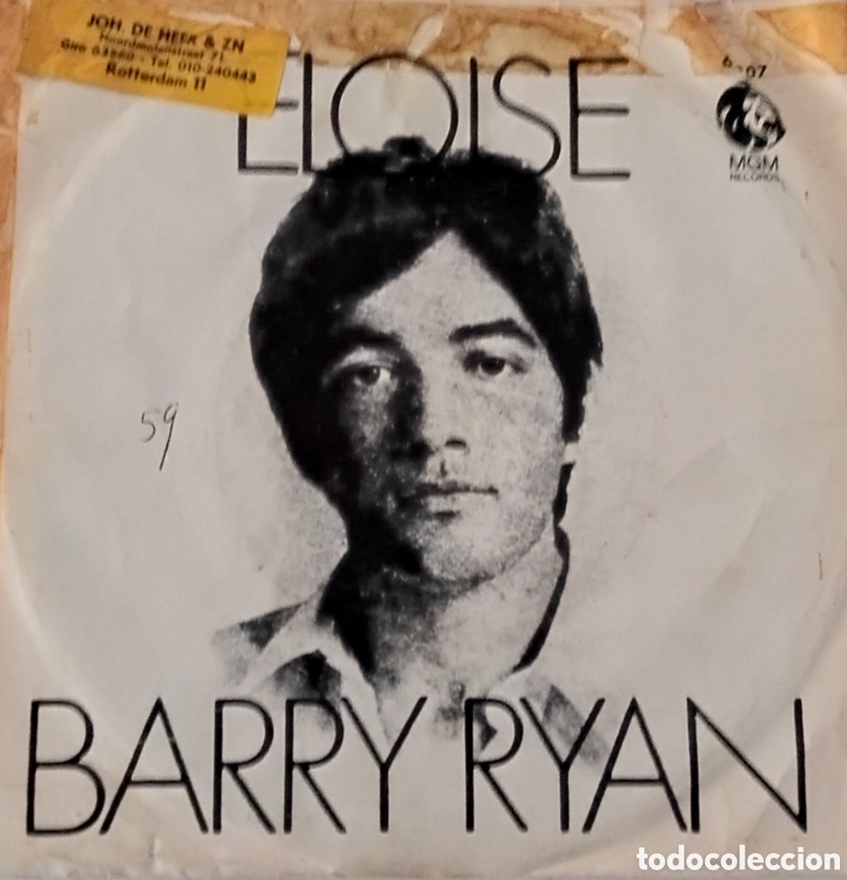 Discos de vinilo: BARRY RYAN - Eloise (1968) disco de vinilo single - Foto 2